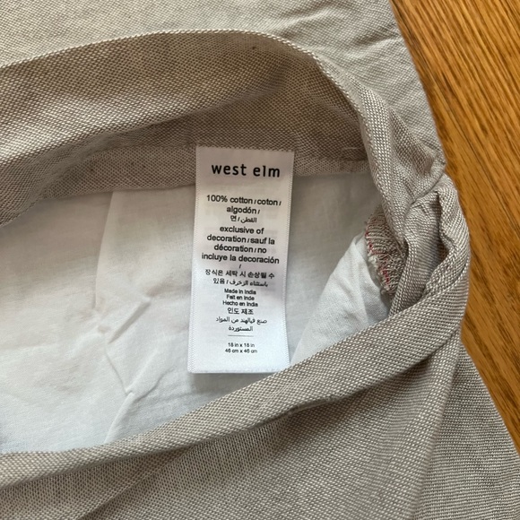 Chic West Elm Throw Pillow Covers:
- 18” x 18”
- Embroidered Diamond stripes - Picture 8 of 8